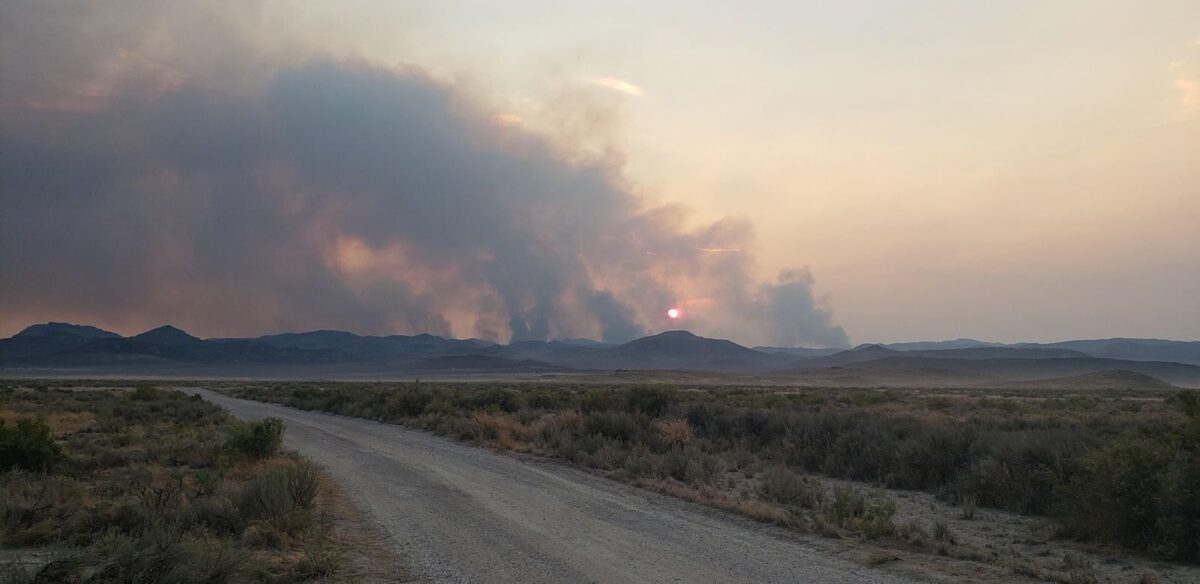 Wildfire continues to burn land in Box Elder County near Nevada border